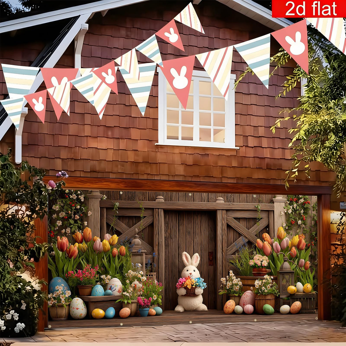 6x13 feet 157x71 inches (Flower Rabbit)