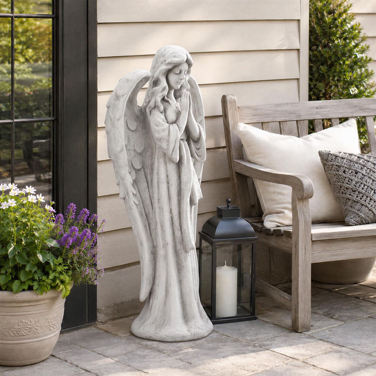 31.1 Inch Praying Angel Statue Outdoor Garden Yard Decorations Statues (Praying Angel-31.1 Inch)