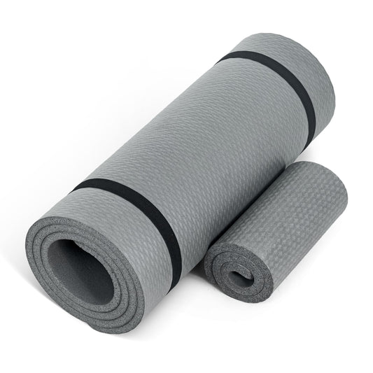 1 2" Thick Yoga Mat (Gray / Yoga Mat w/Knee Pad)