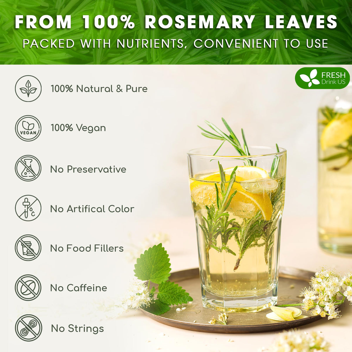 Premium Rosemary Leaf Tea (40 Tea Bags)