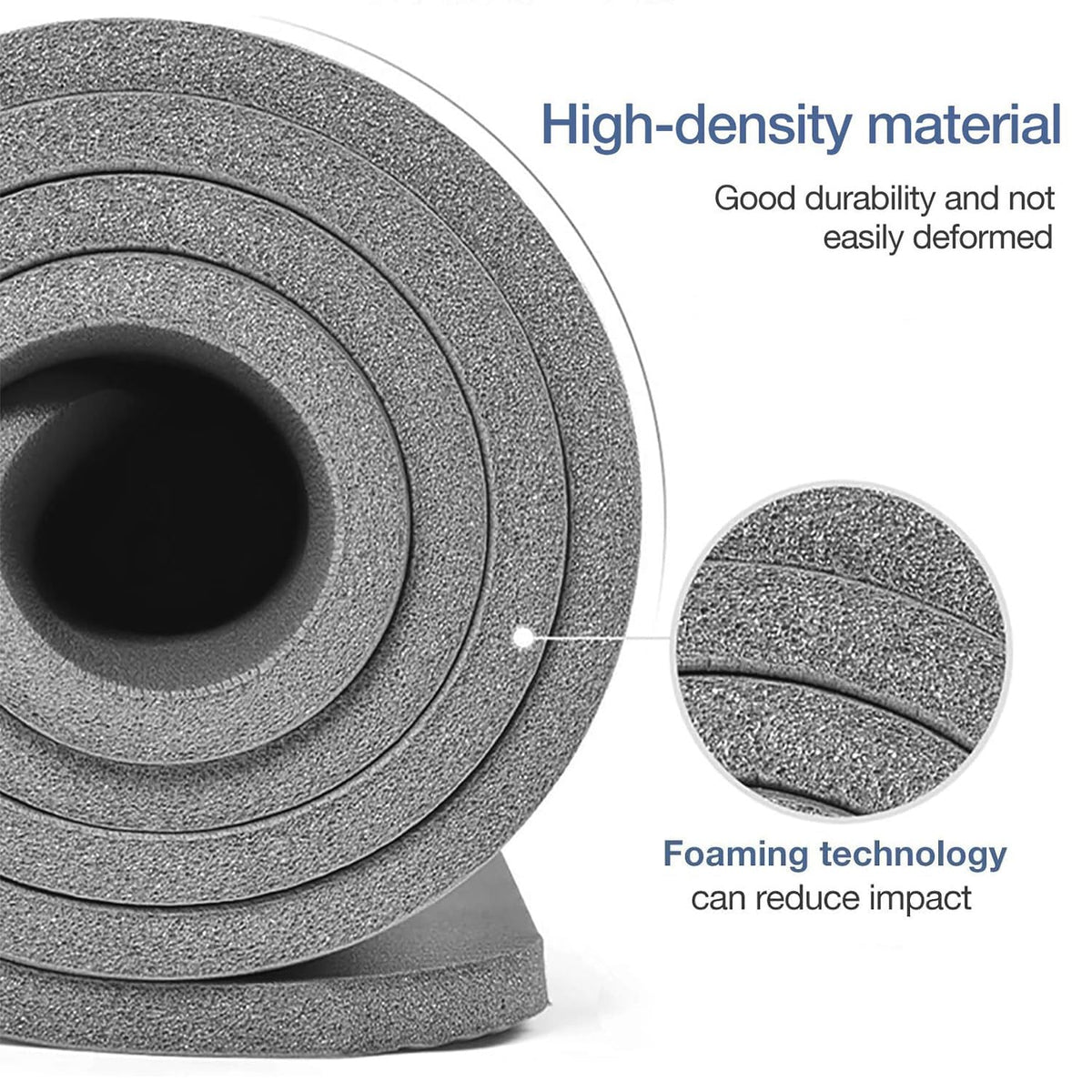 Thick Yoga Mat Non Slip (Grey / 72 x 24 x 0.4 inches)