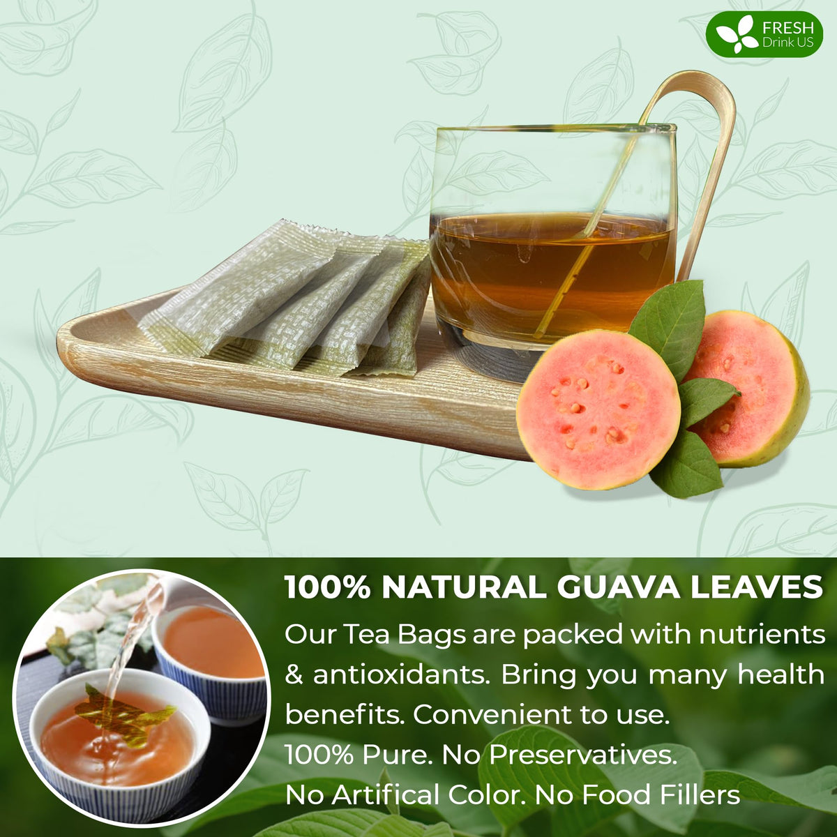 Premium 35 Guava Leaf Tea Bags (35 Tea Bags)