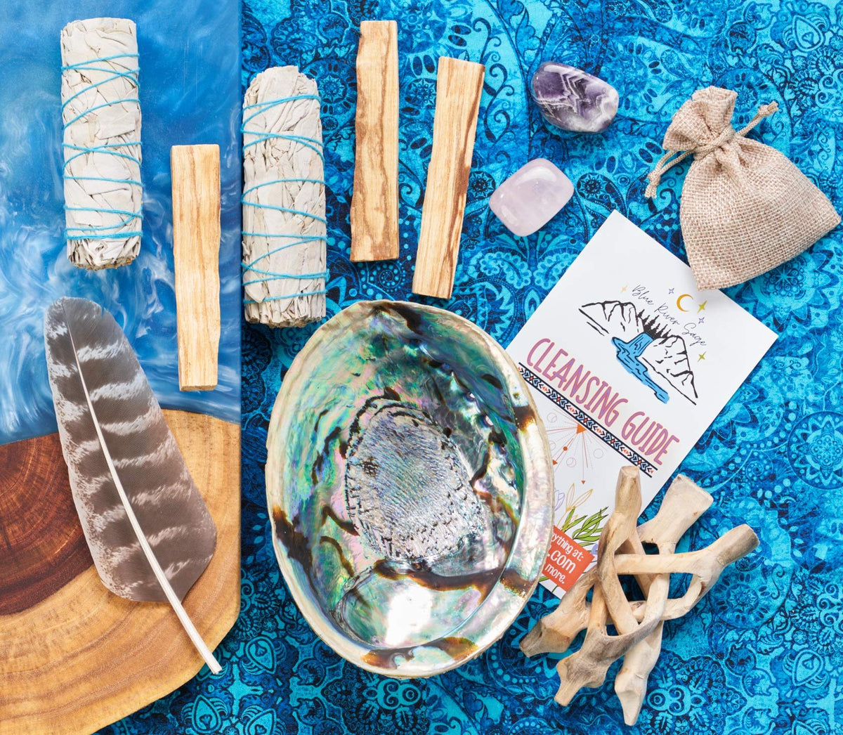 Home Cleansing & Smudging Kit with White Sage (Plus)