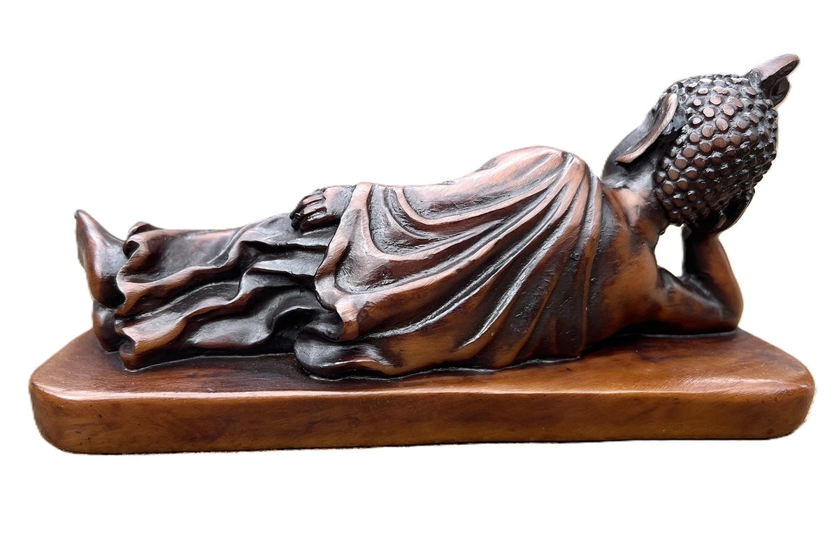 Reclining Buddha Statue (Bronze,brown)