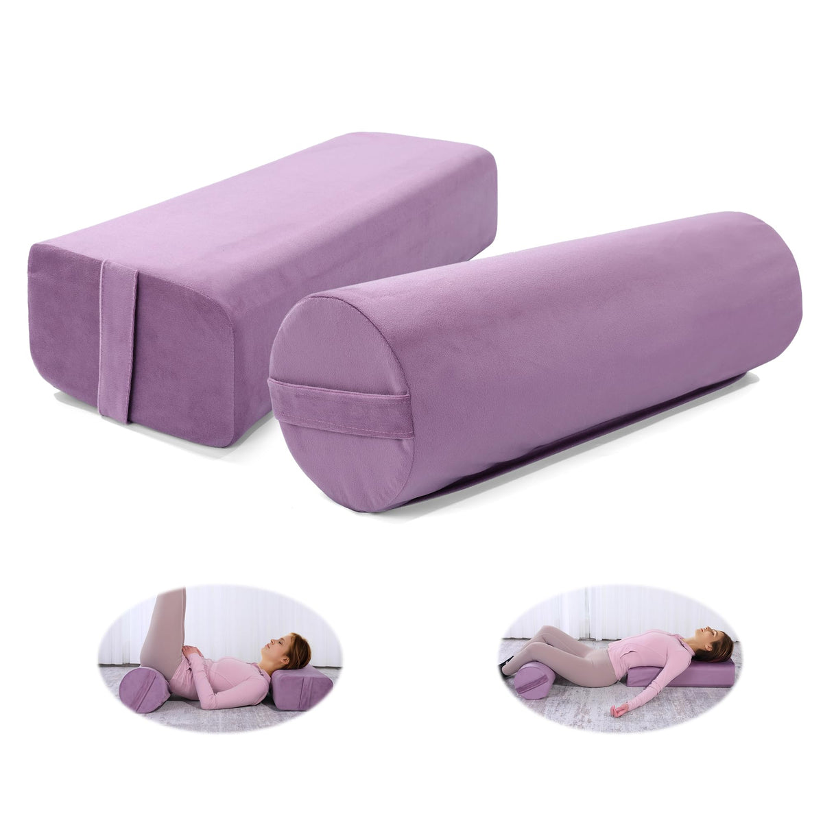 Yoga Bolster Set (Purple)