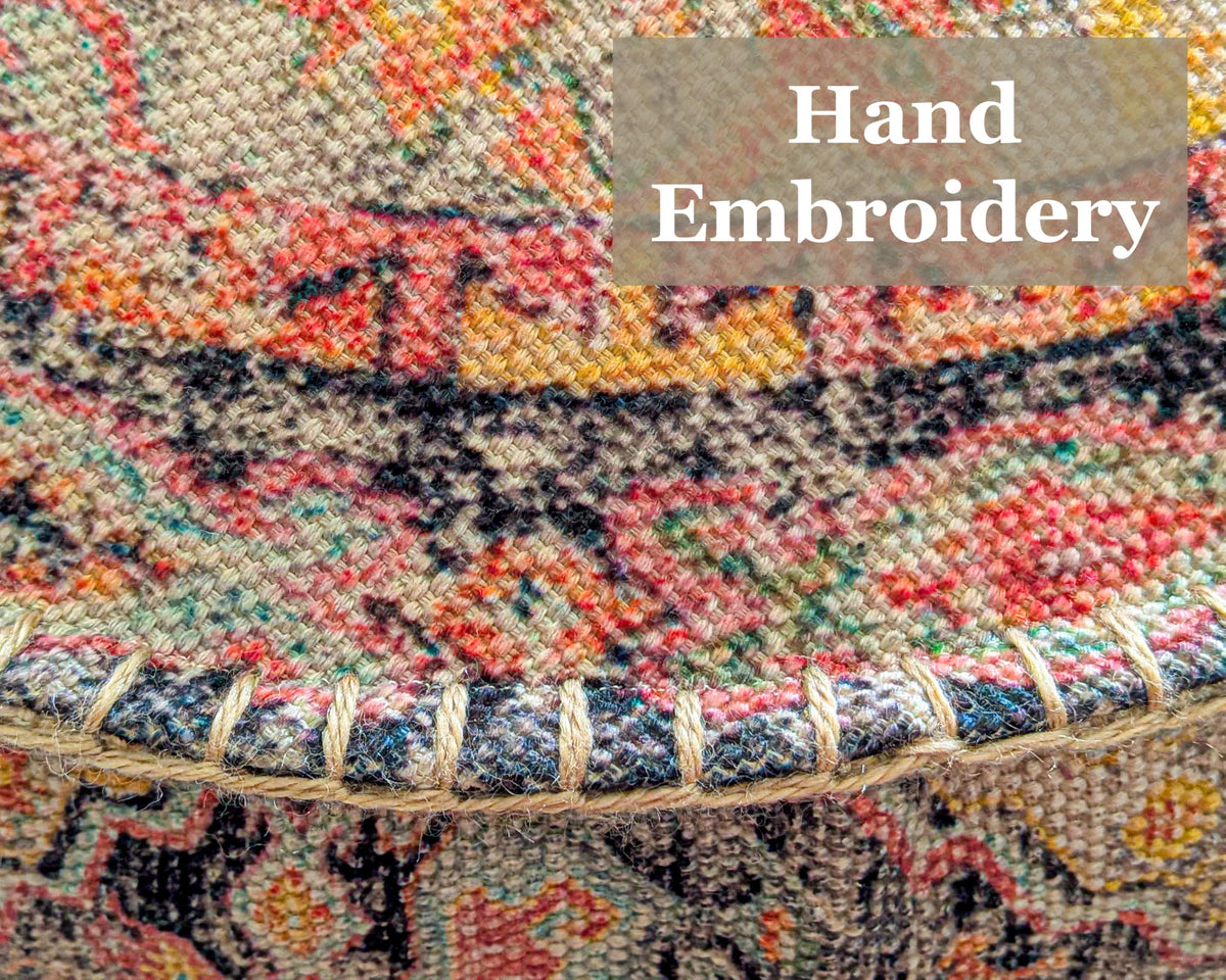 Bohemian Outdoor Floor Cushion Cover (24x8 Cover Only / Outdoor Vintage)