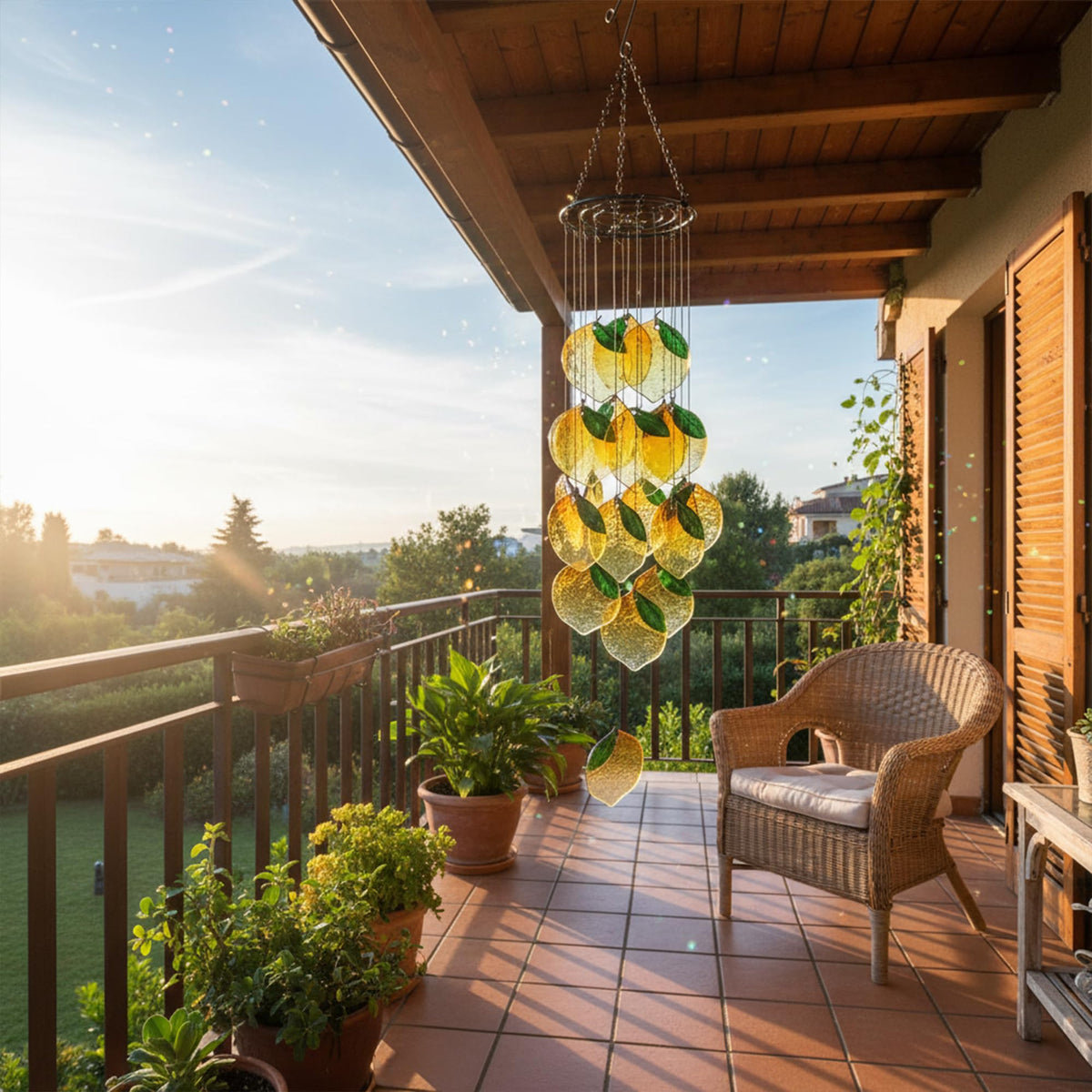 Small Sea Glass Wind Chimes for Outside
