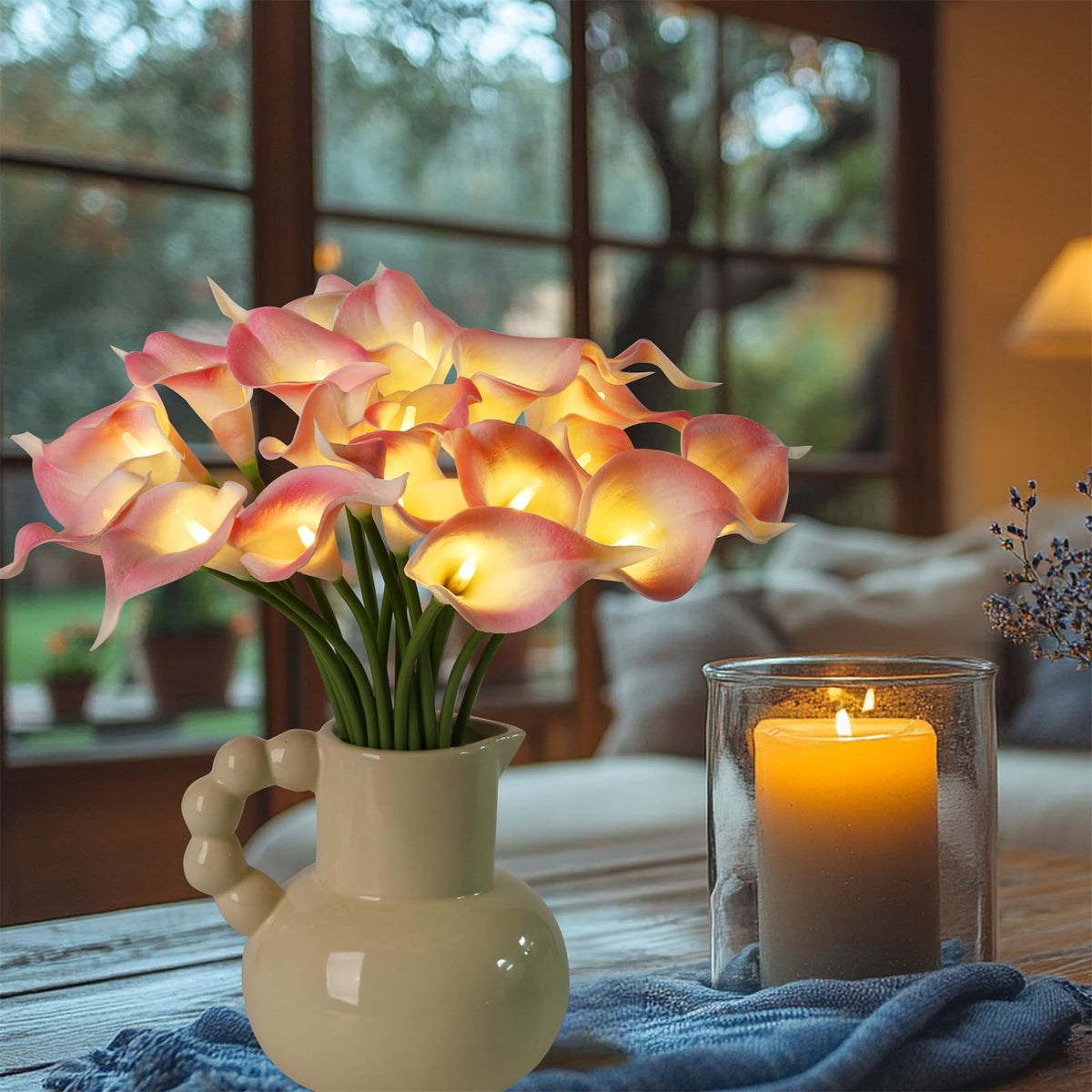 LED Calla Lily Lamp (Light Pink)