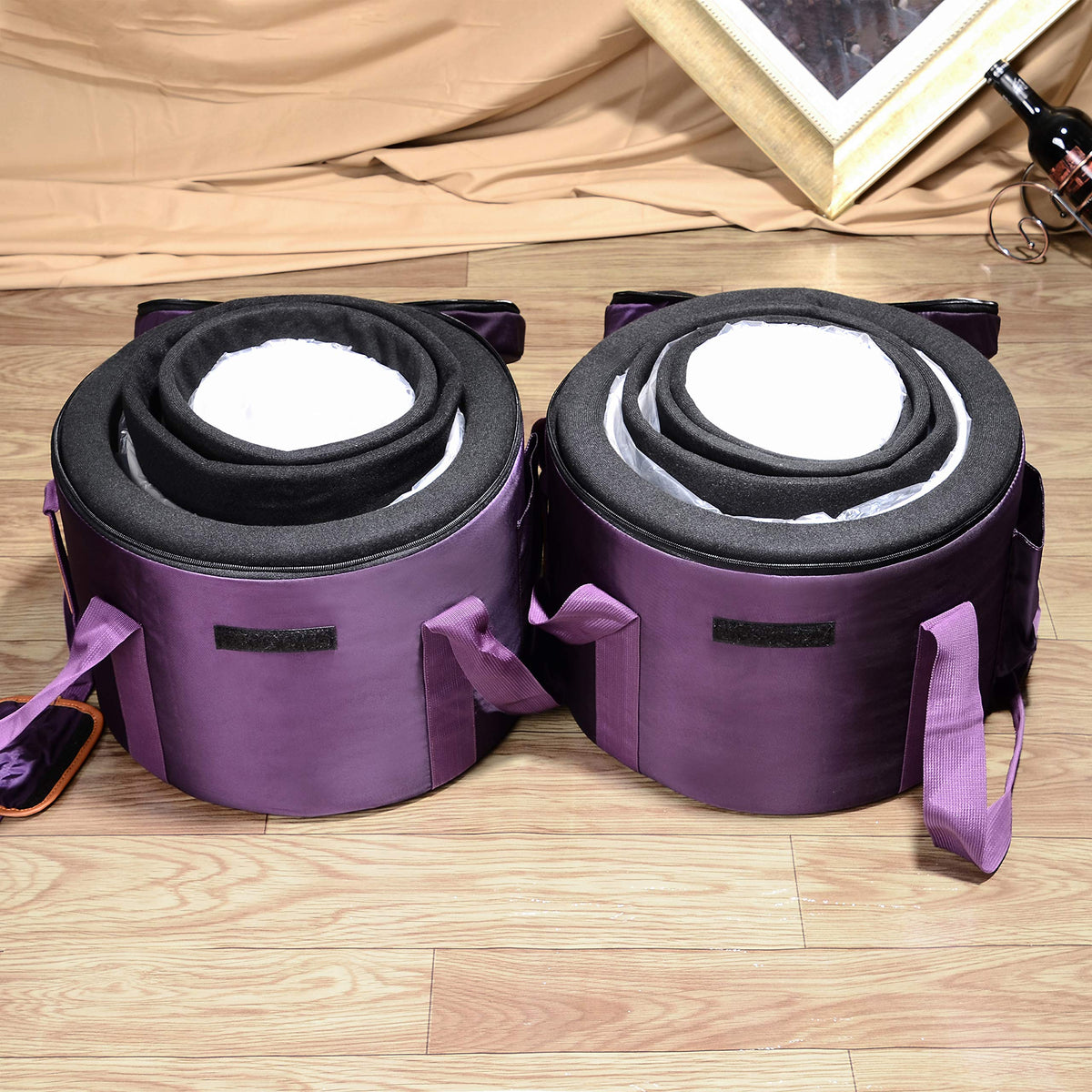 432Hz Chakra Set of 7 Black Crystal Singing Bowls 7 (7-12 inch / 432Hz Set of 7 Black Bowls)