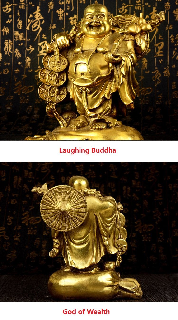 Fengshui Buddha Statues for Lucky & Happiness (Medium)