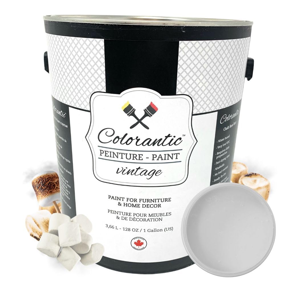ROASTED MARSHMALLOW Chalk Paint for Furniture DIY (Roasted Marshmallow / 128 Fl Oz (Pack of 1))
