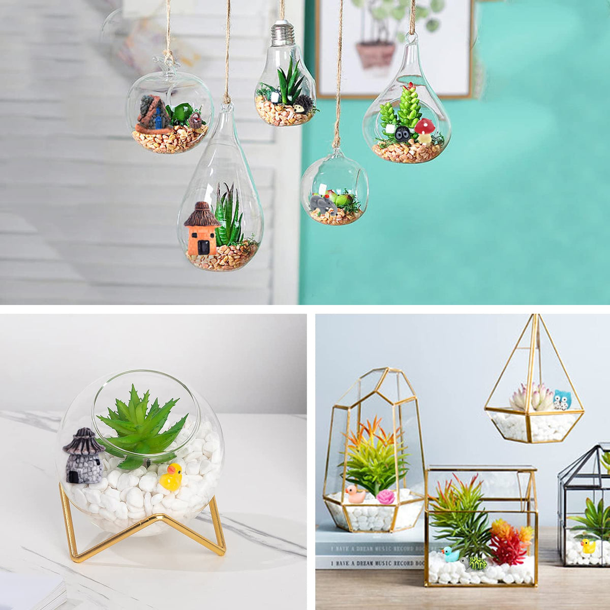 200 Pieces Fairy Garden Accessories (200 Fairy Garden Accessories, Mini Resin Duck)