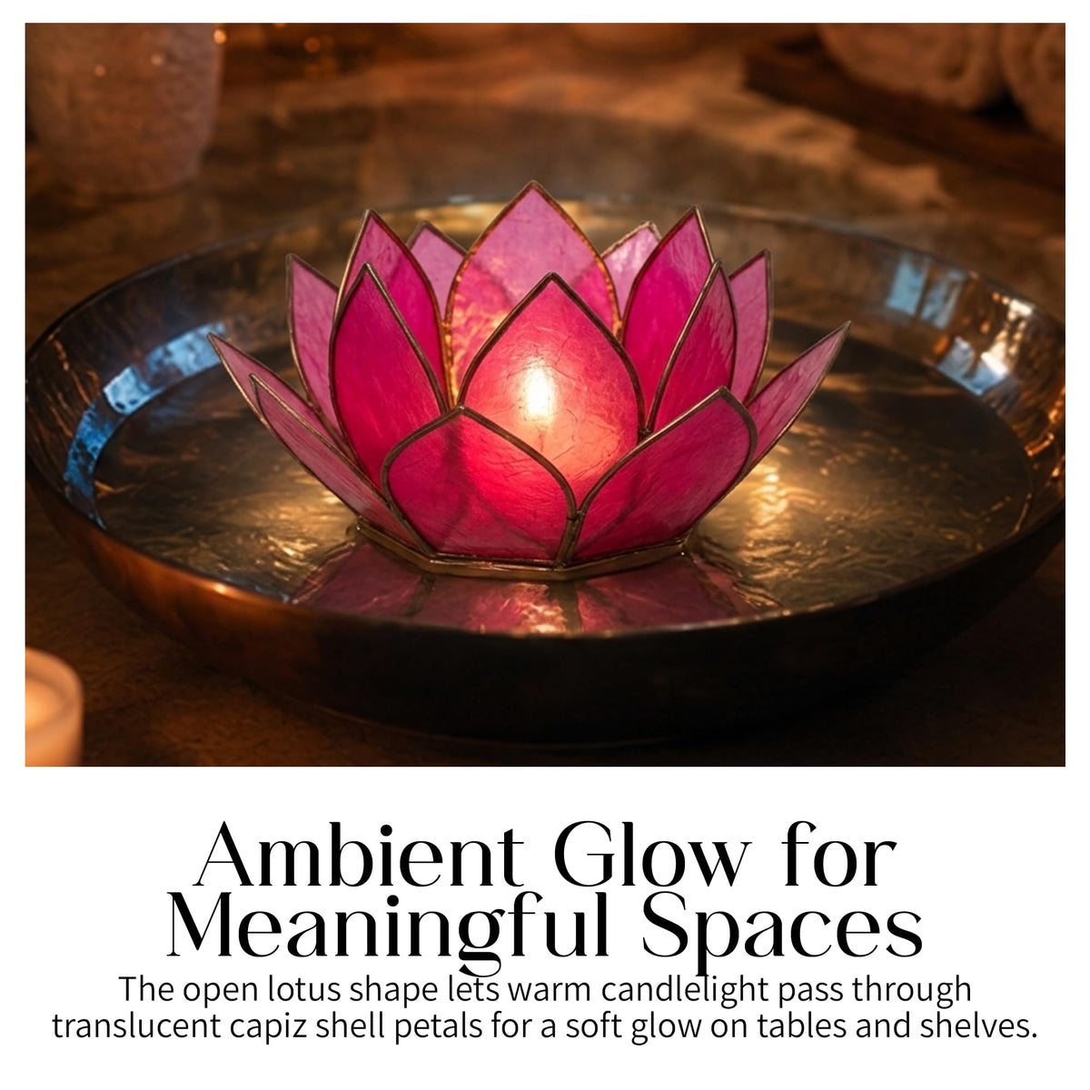 Lotus Tea Light Candle Holder (Flamingo / Mini)