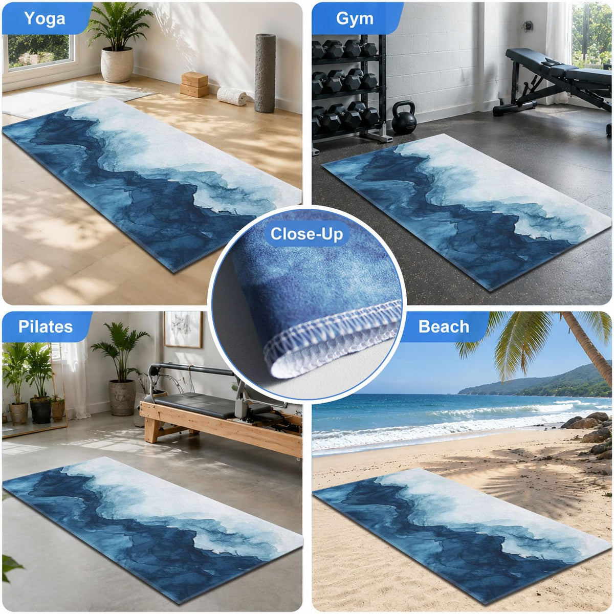 Yoga Mat Towel (Mountain-01 / Large)