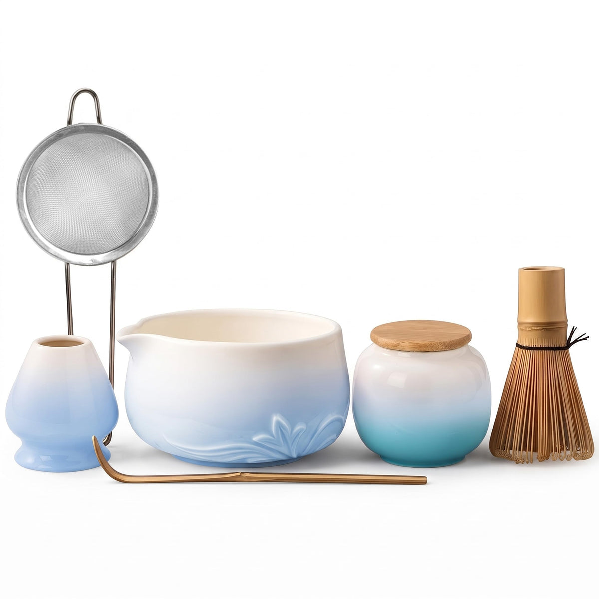 18 OZ Matcha Whisk Set (Blue)