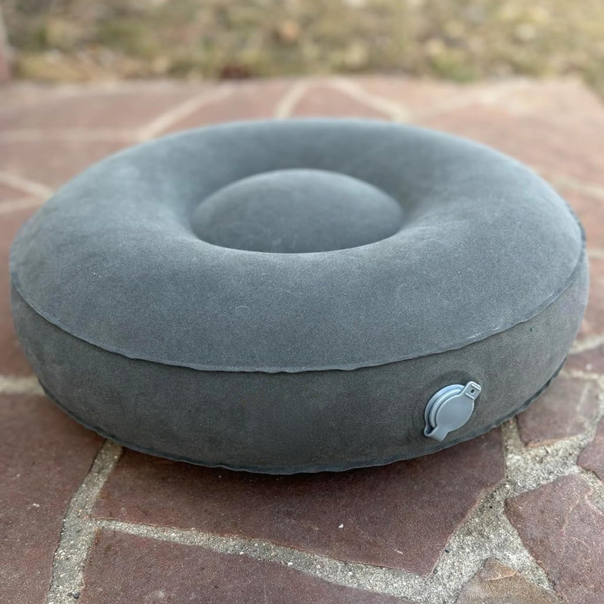 Air Meditator Inflatable Meditation Cushion and Travel Pillow (Grey(round))