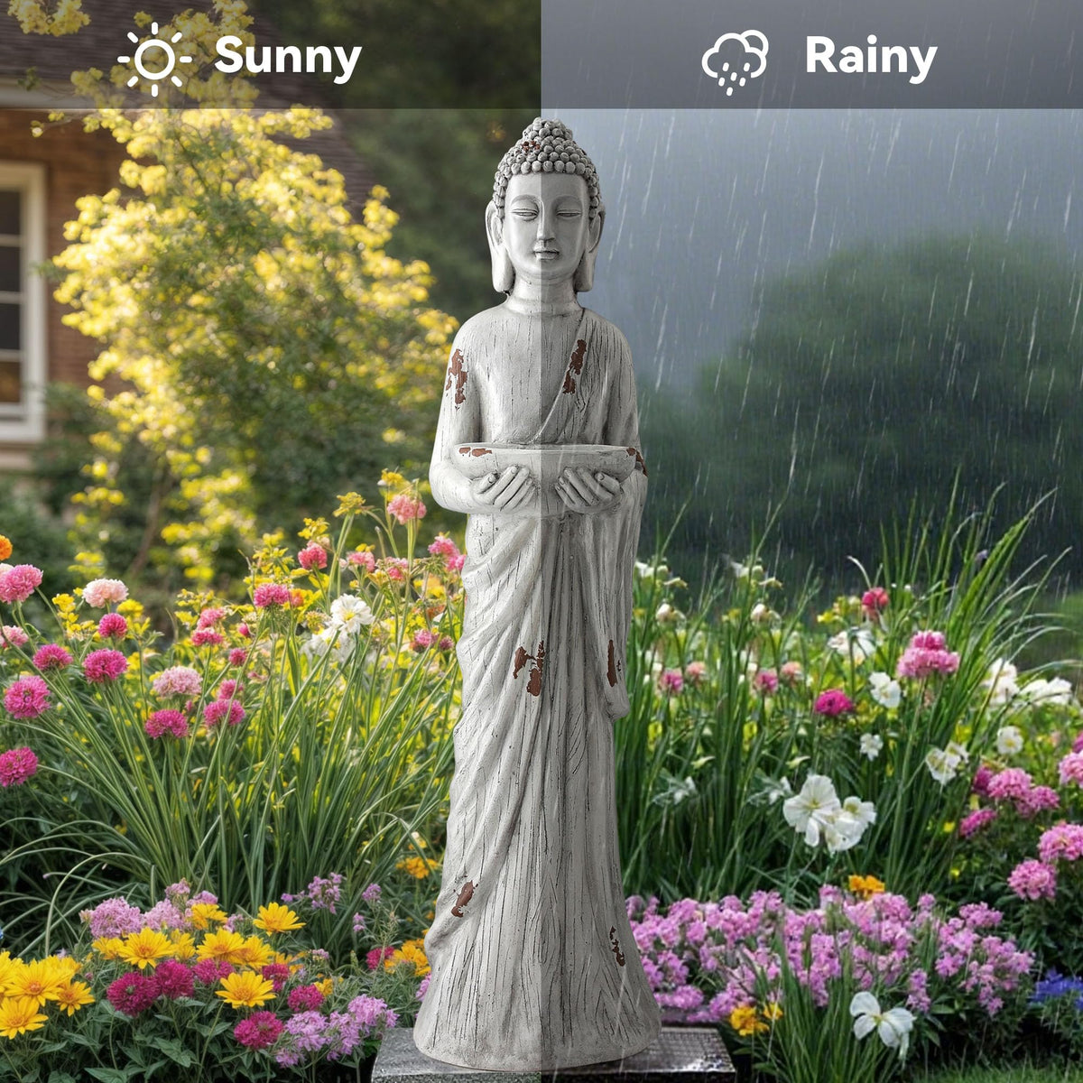 Extra Large Buddha Statue Outdoor (Asian Buddh-42.1")