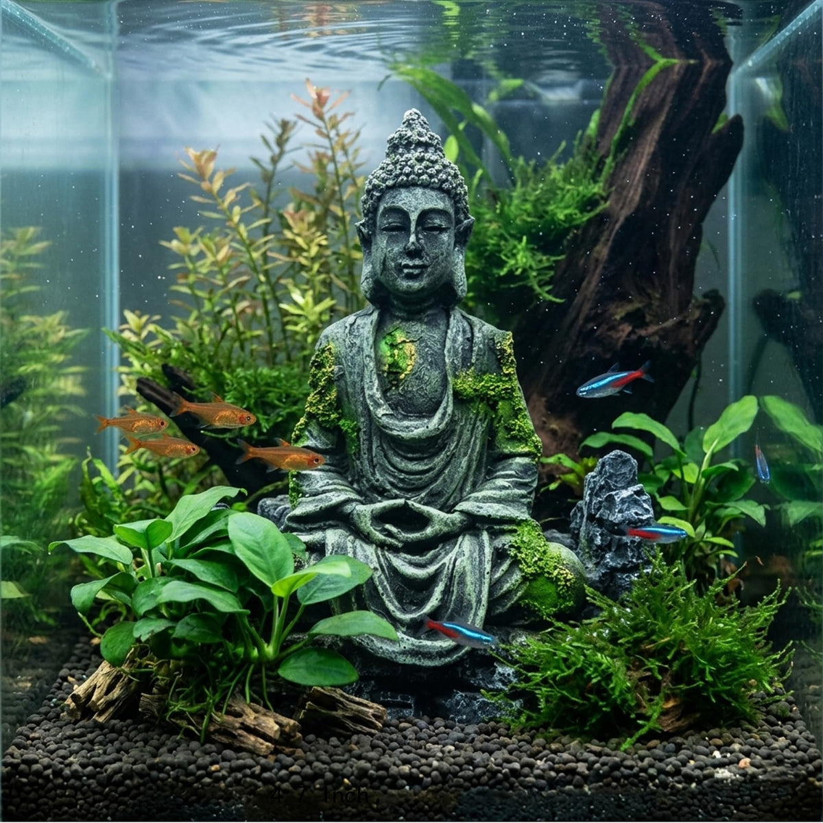 Meditating Buddha Statue (Gray Buddha)