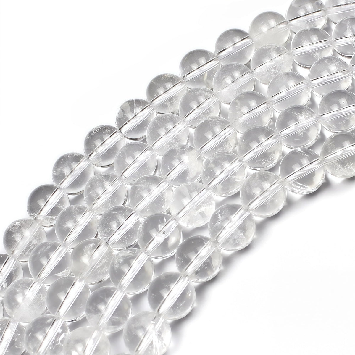 7A Natural White Clear Quartz Round Beads Gemstone Beads for DIY Necklace Bracelat Jewelry Making Strand 15" (White Clear Quartz / 8mm)