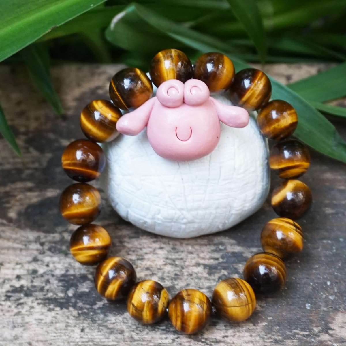 Tigers Eye Mens Bracelet 12MM Golden Brown Cats Eye (12MM Tigers Eye Mens Bracelet)
