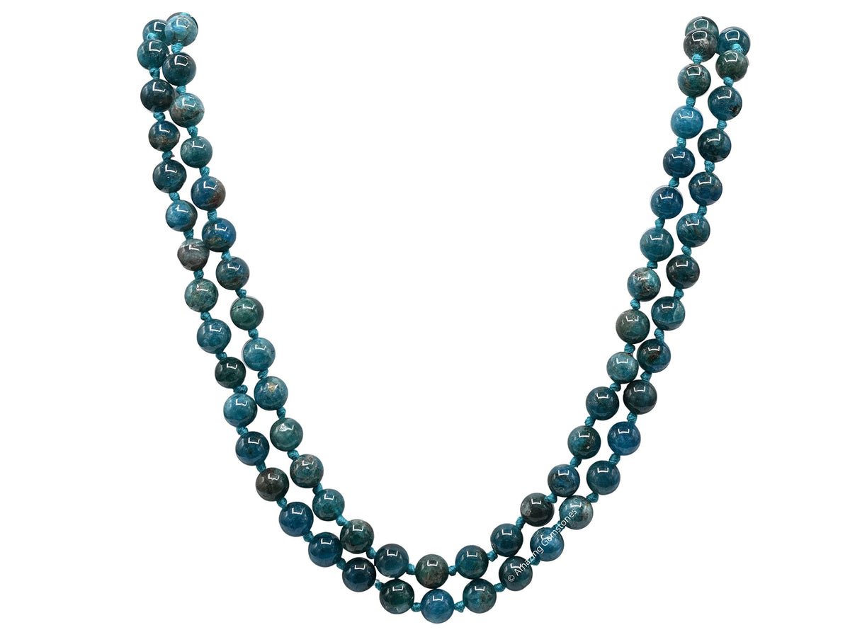 Apatite Mala Beads (Apatite / Knotted)