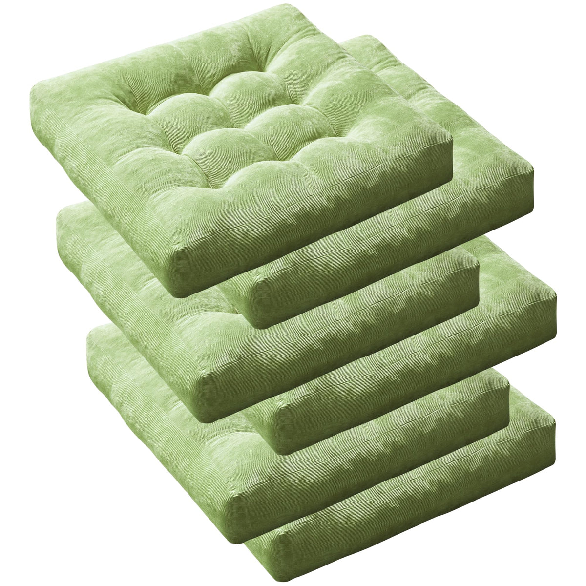 Floor Pillows Set of 6 (6 Pack / Square | Green | 6 Pack)