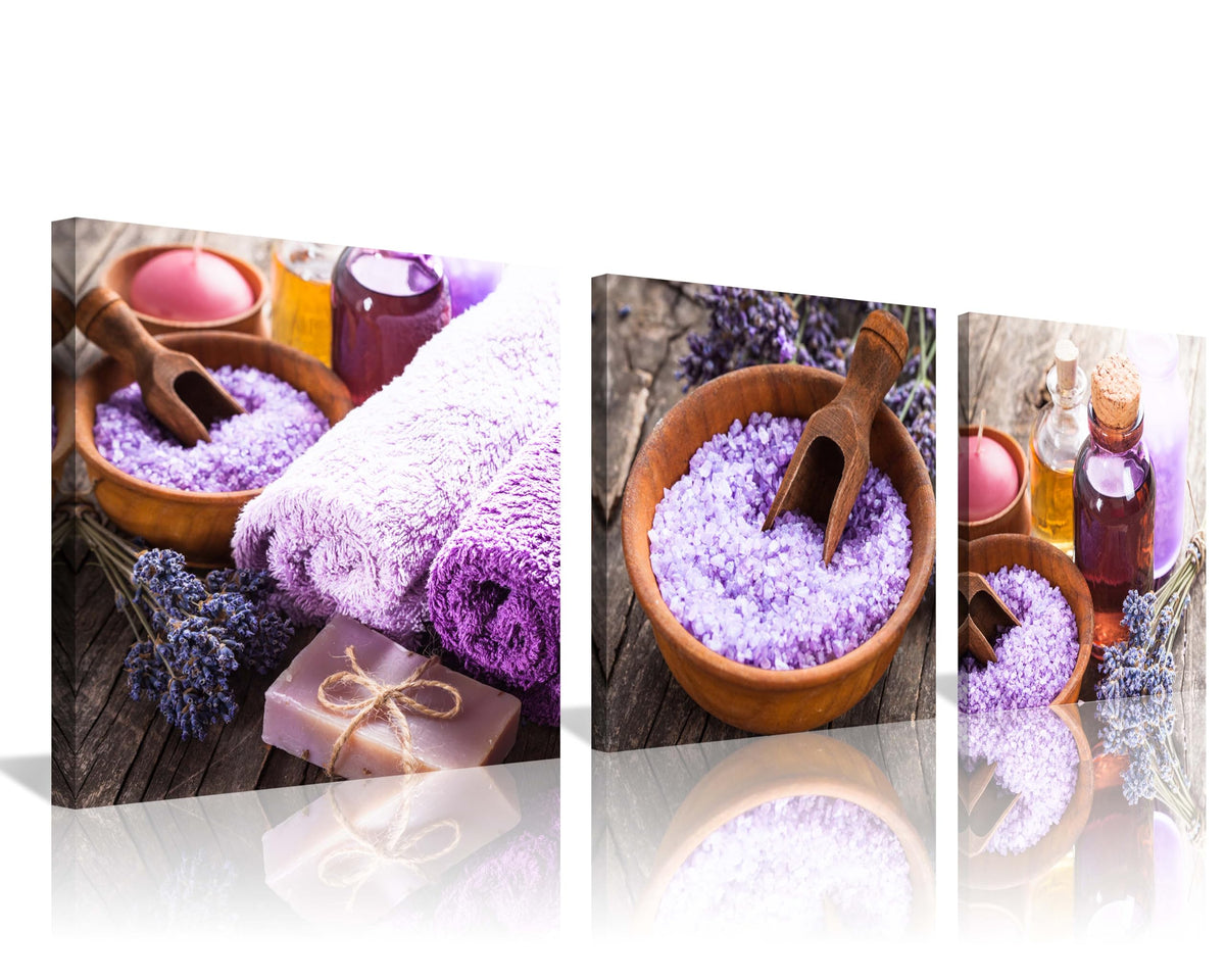 NAN Purple Zen Canvas Wall Art (20X20inchX3pcs / Purple Zen)