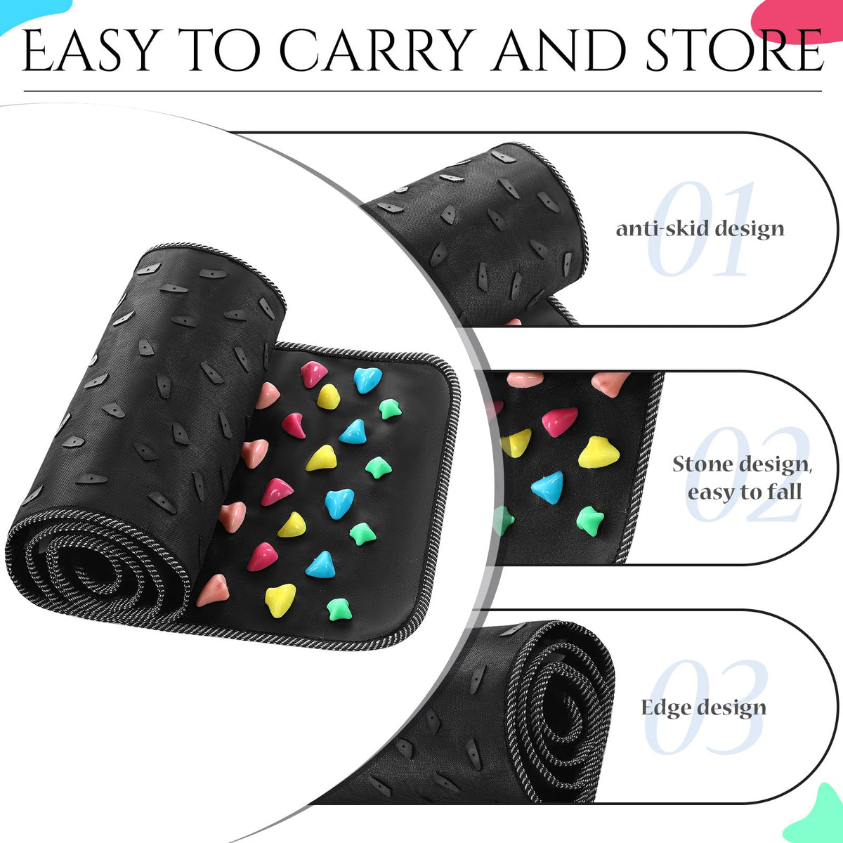 Foot Acupressure Mat Walk Stone Road (55.12 x 13.78 Inch)