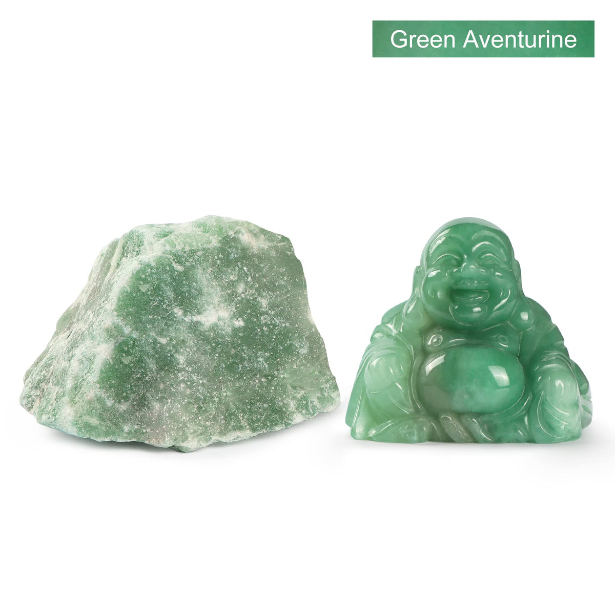 2.0" Green Aventurine Laughing Buddha Statue (Green Aventurine)