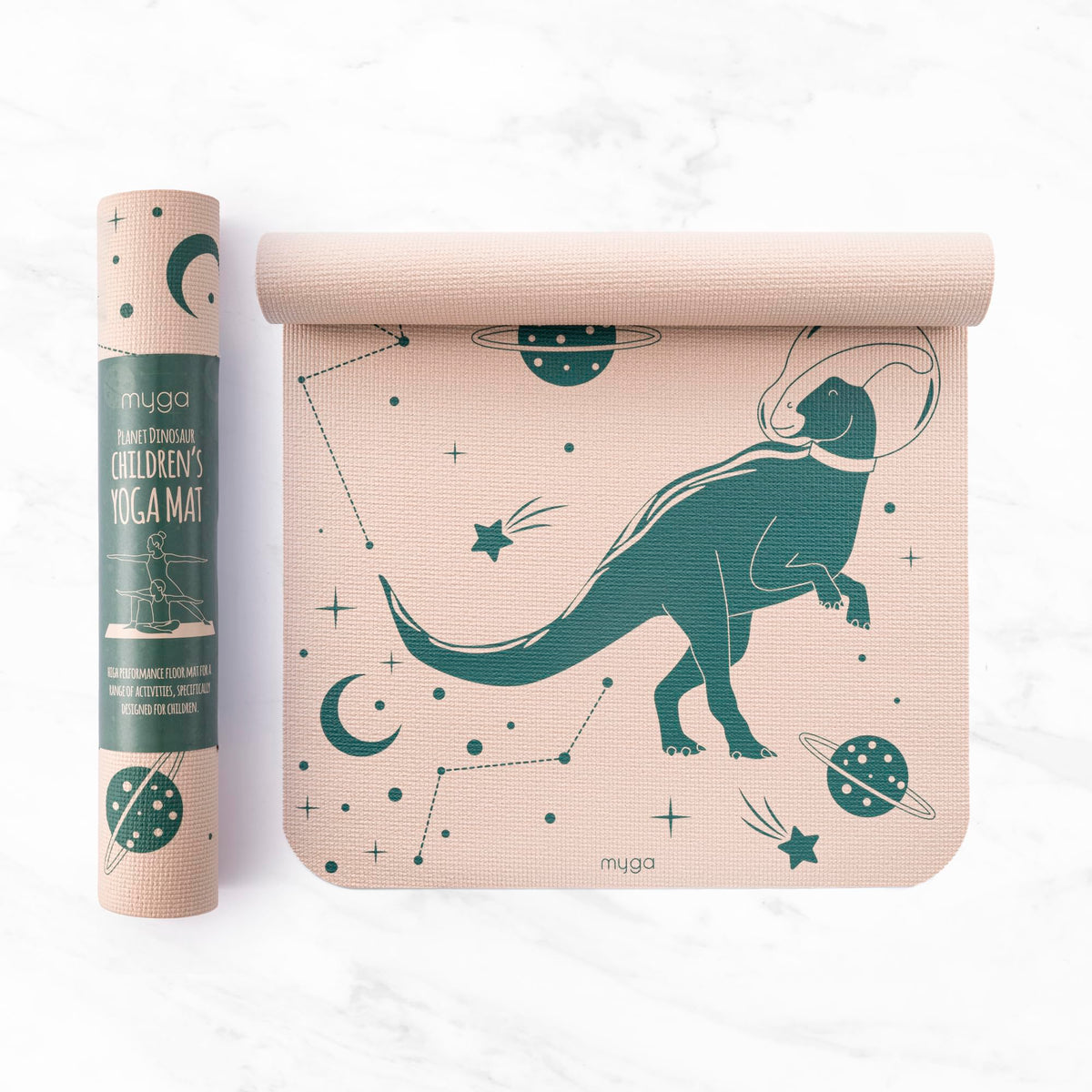 Silk Print Kids Yoga Mat (Dino)