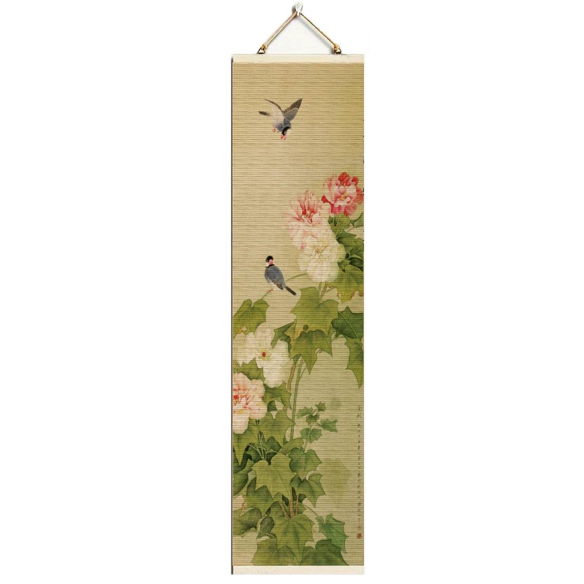 Natural Bamboo Blind Scroll Wall Art (Color-E02)