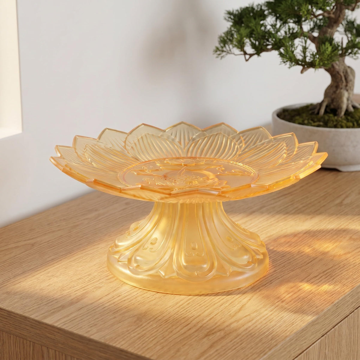Buddhist Fruit Plate (18.00X18.00X7.50CM)