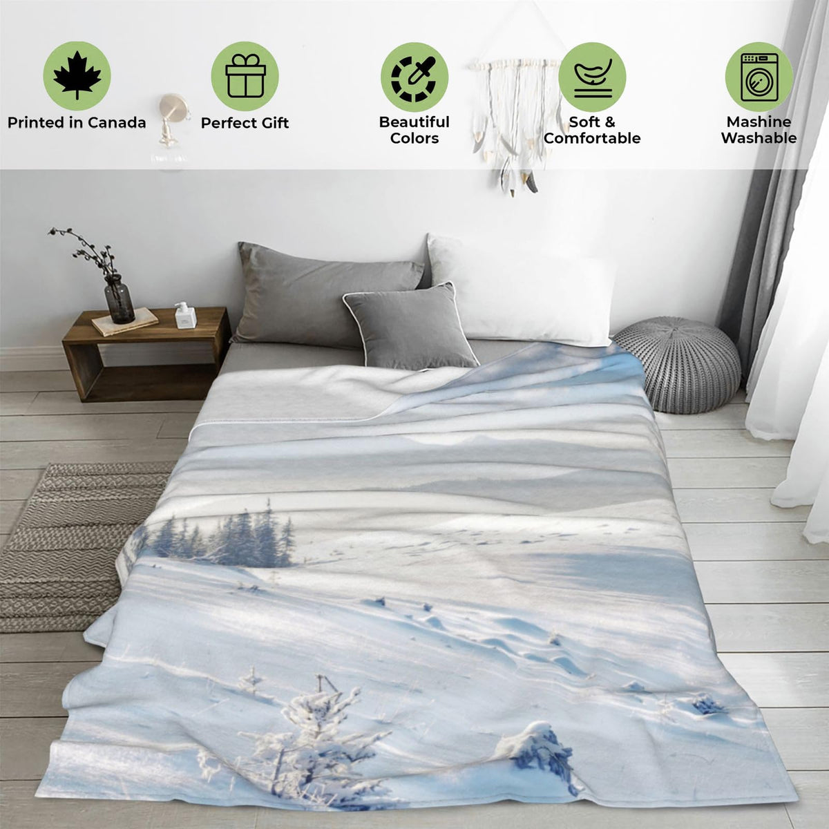 Cat Faces Flannel Blanket 40x50in (40x50 Inch / Cat)