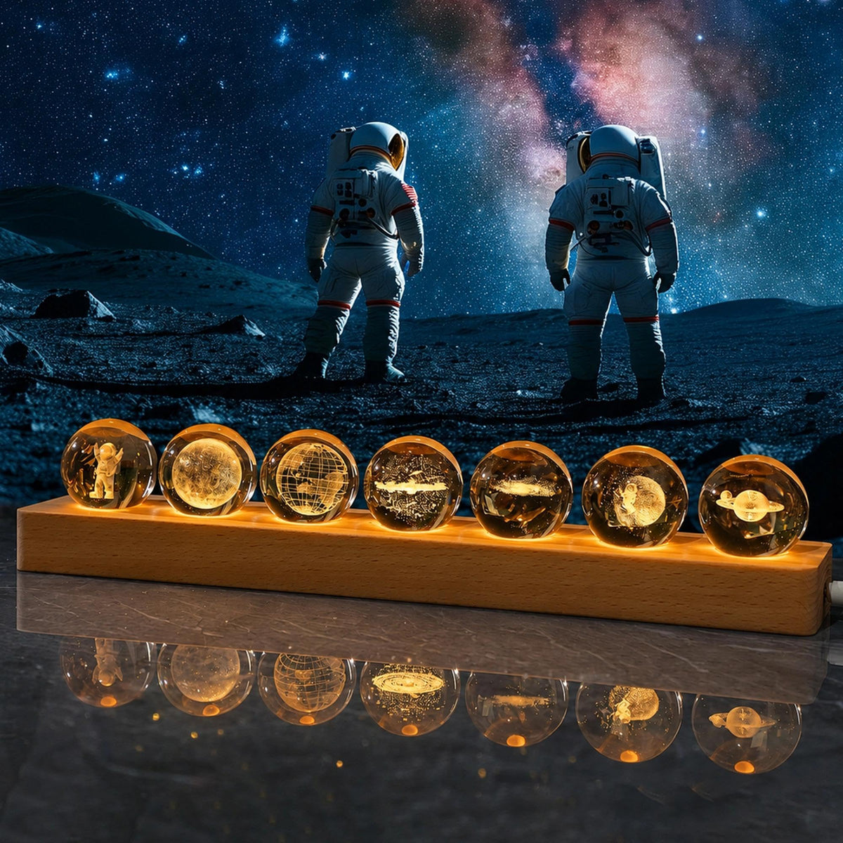 7 Crystal Solar System Balls Astronomy Gifts Crystal Ball (Astronomy-Planet)