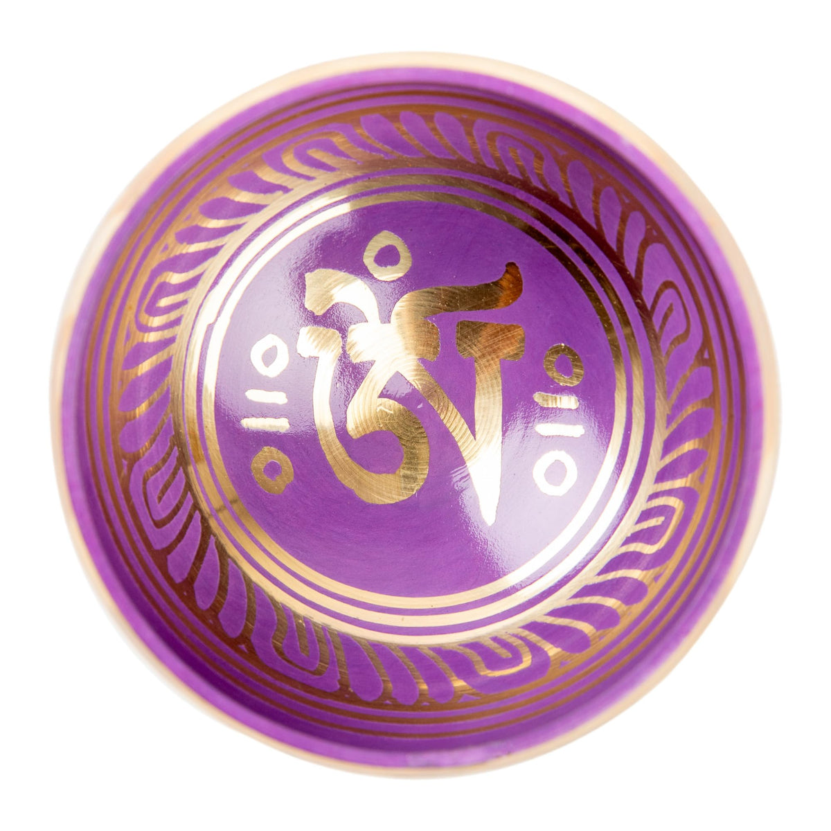 Tibetan Singing Bowl Set Brass (Purple)