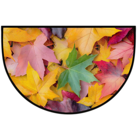 Front Door Mat Indoor Outdoor Entrance (B-35 Fall Maple Leaves Autumn)
