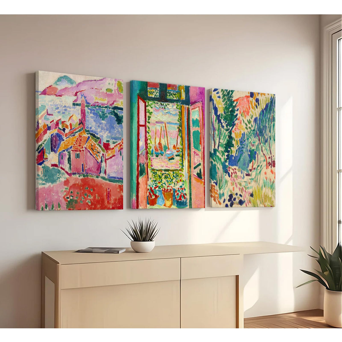 Henri Matisse Wall Art Prints Aesthetic Canvas Matisse Wall Decor Painting Colorful Matisse Wall Art Poster Boho Abstract Matisse Picture Artwork for Bedroom Living Room 16x24x3 Inch Ready to Hang (Wrapped Canvas / Henri Matisse Prints / 24"L x 16"W)