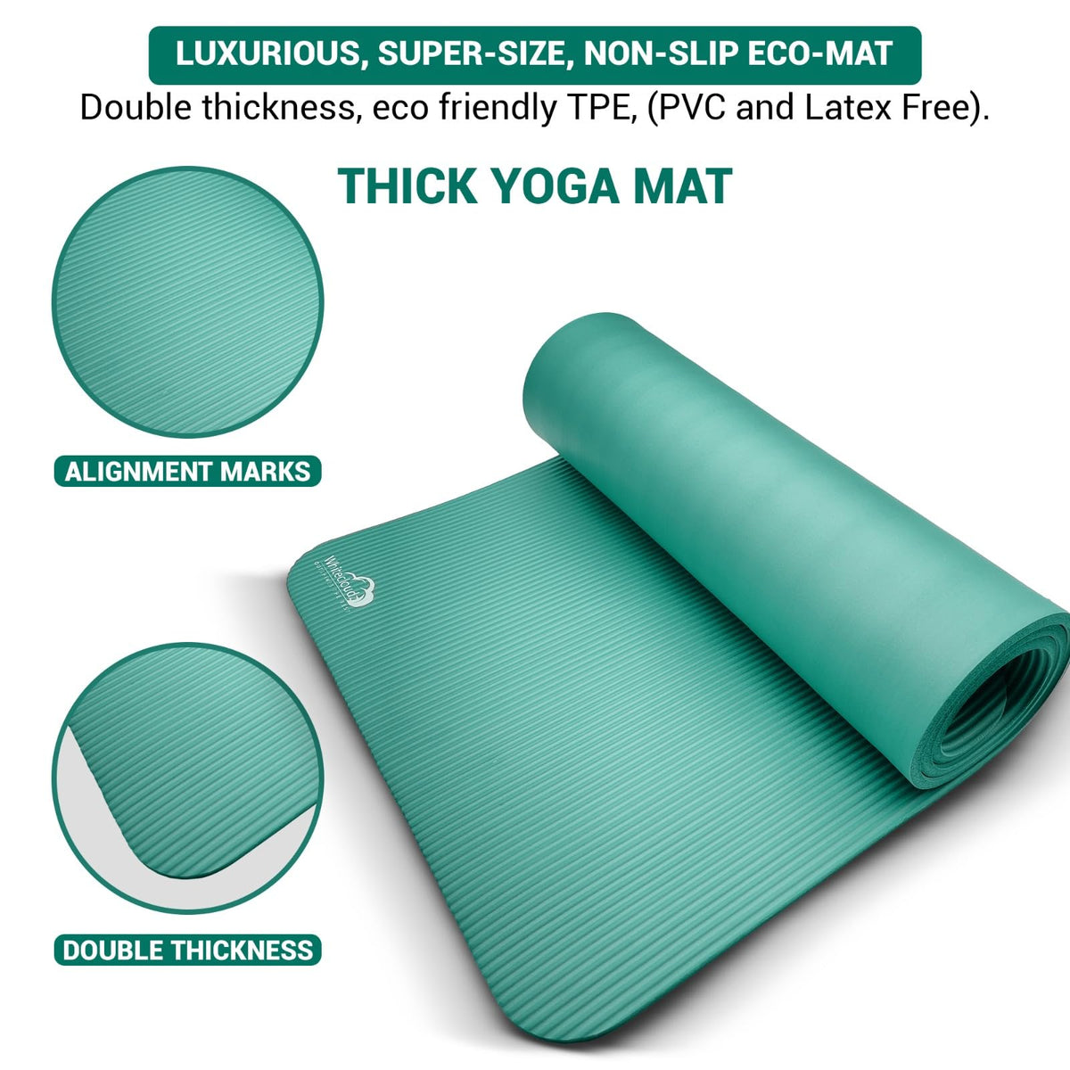 7 Pc Yoga Mat Set (Green)