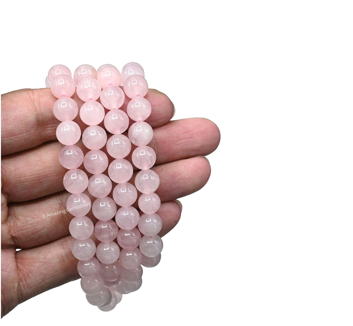 Rose Quartz Mala (Rose Quartz / Plain)