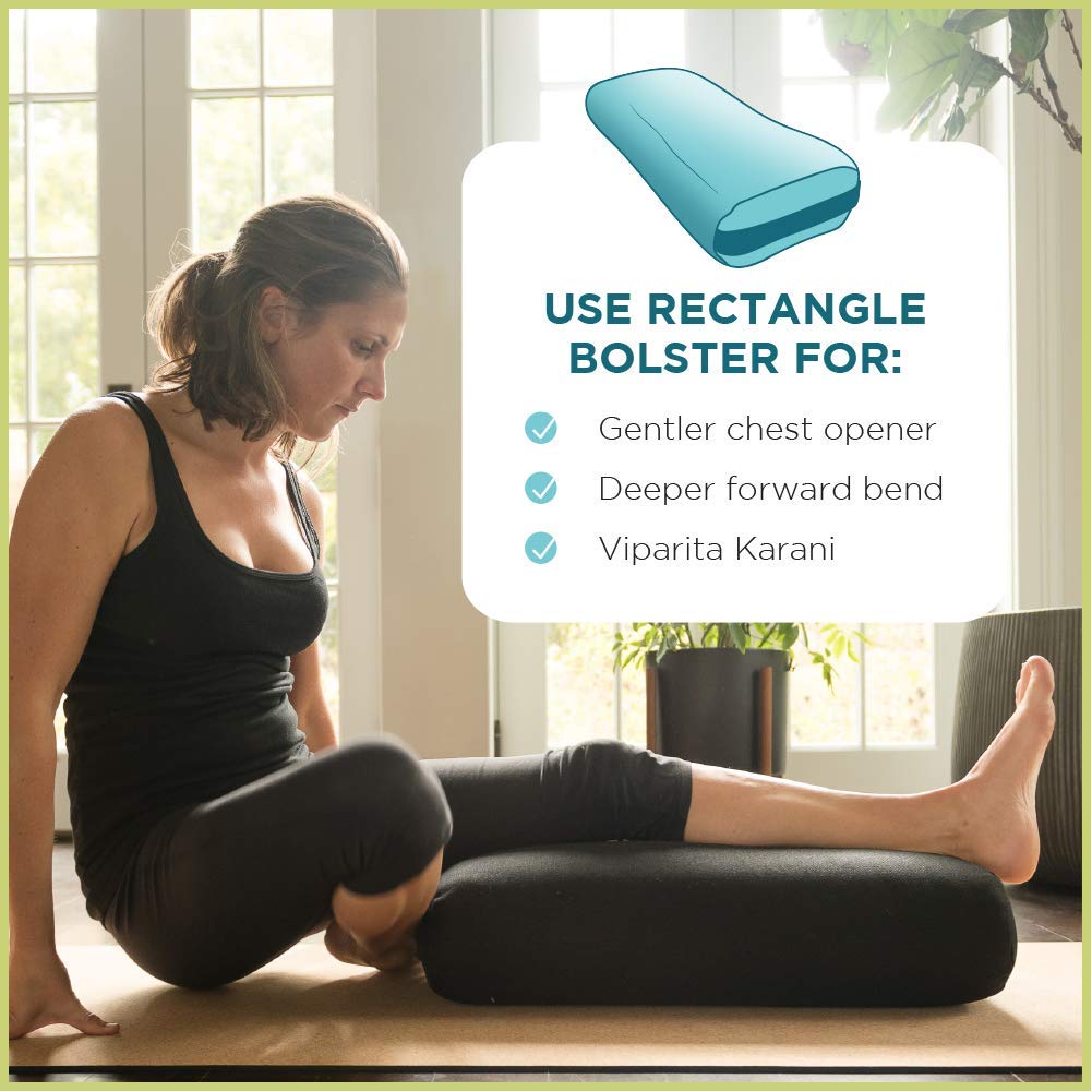 Yoga Bolster Soft yet Firm (Rectangular / Stone Gray)