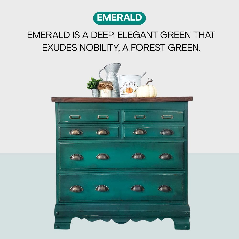EMERALD Chalk Paint for Furniture DIY (Emerald / 128 Fl Oz (Pack of 1))