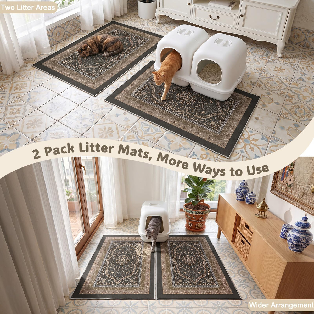 Cat Litter Mat (Bronze-Gold / L(33x22in))