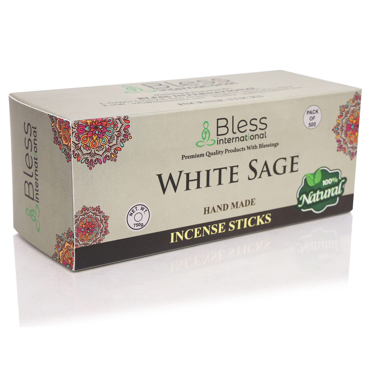 Bless Organic (White Sage / 500 Sticks (26 OZ/750 GM))