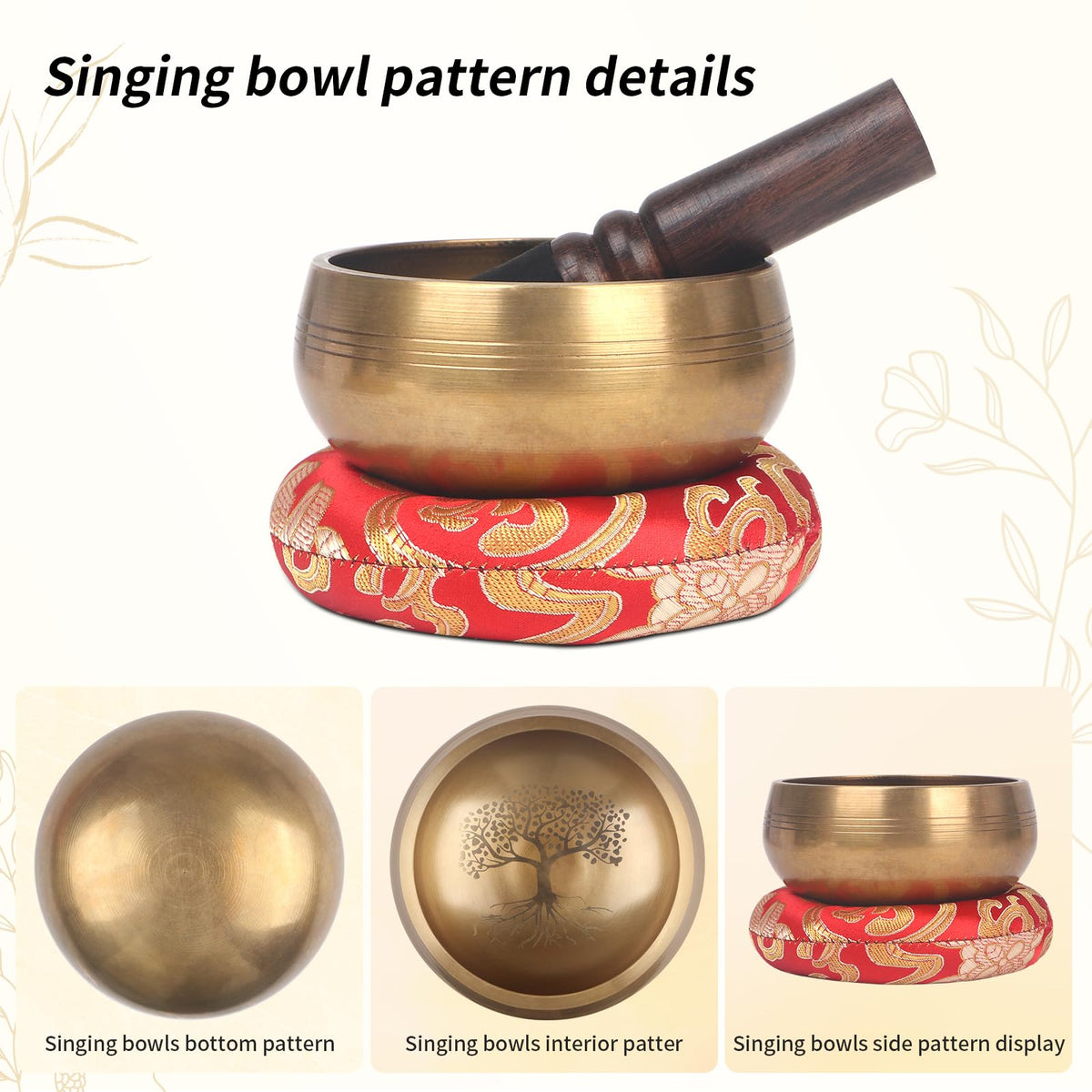 Tibetan Singing Bowls Set (3.5inch World Tree)