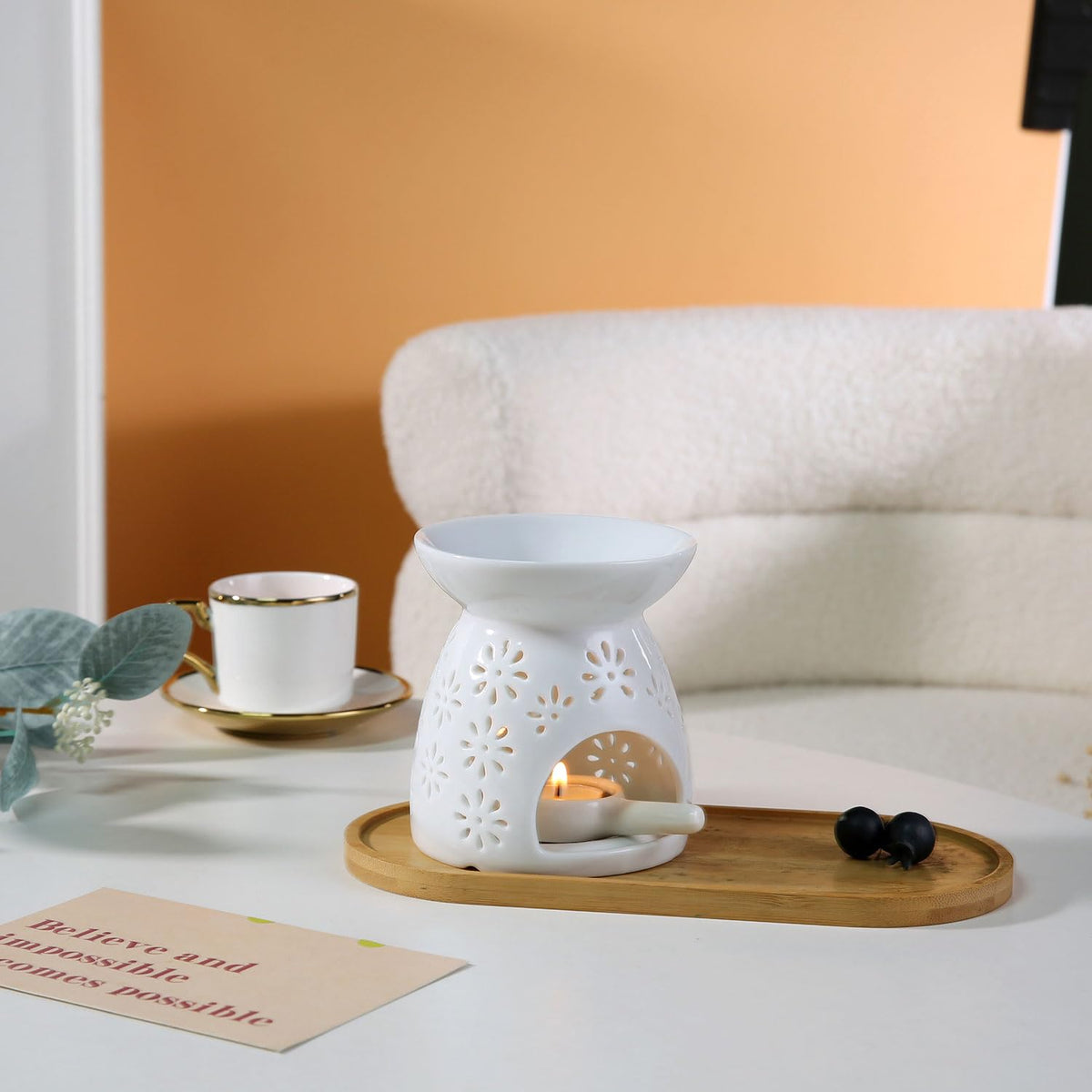 Ceramic Tea Light Candle Holder (Tea Light Candle Holder X 1)