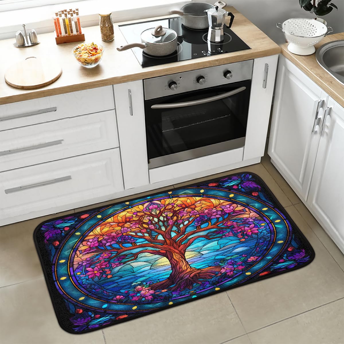 Tree of Life Kitchen Rugs Kitchen Mats Non Slip Floor Mat (Color 2)