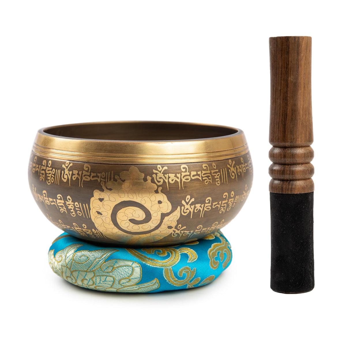 Tibetan Singing Bowl Set (Golden Ohm - 5 Inch)