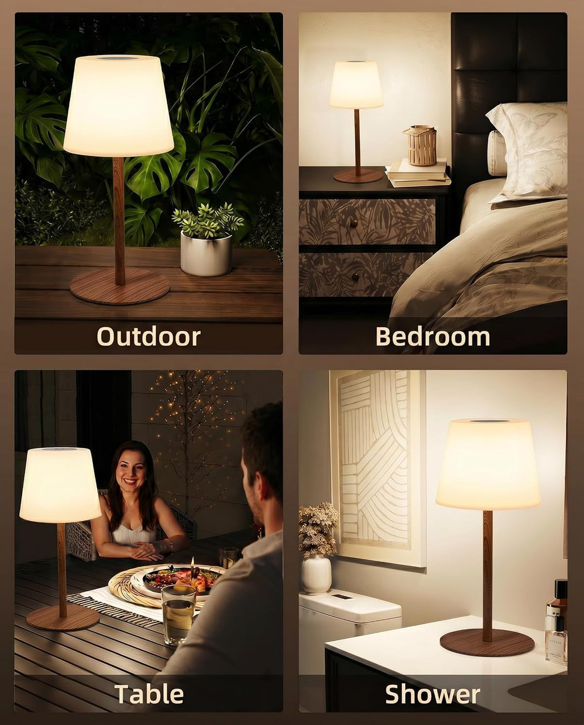 Spa Like Shower Lamp (Wood Grain / 1 Pack)