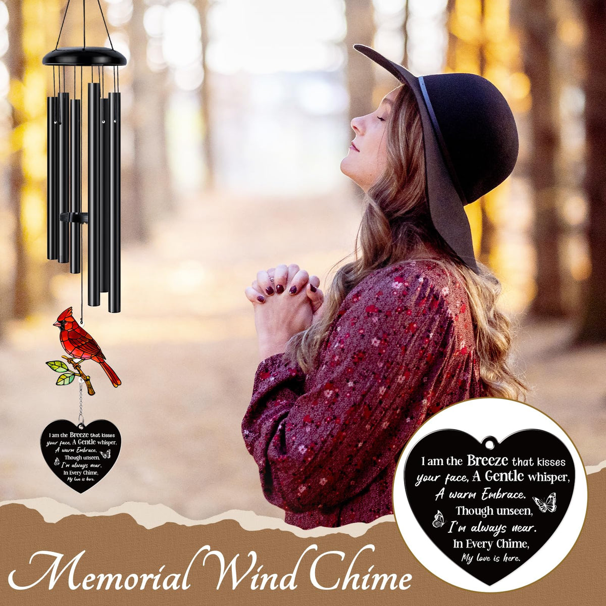 Sympathy Gifts for Loss of Loved One (Memorial Breeze Poem)