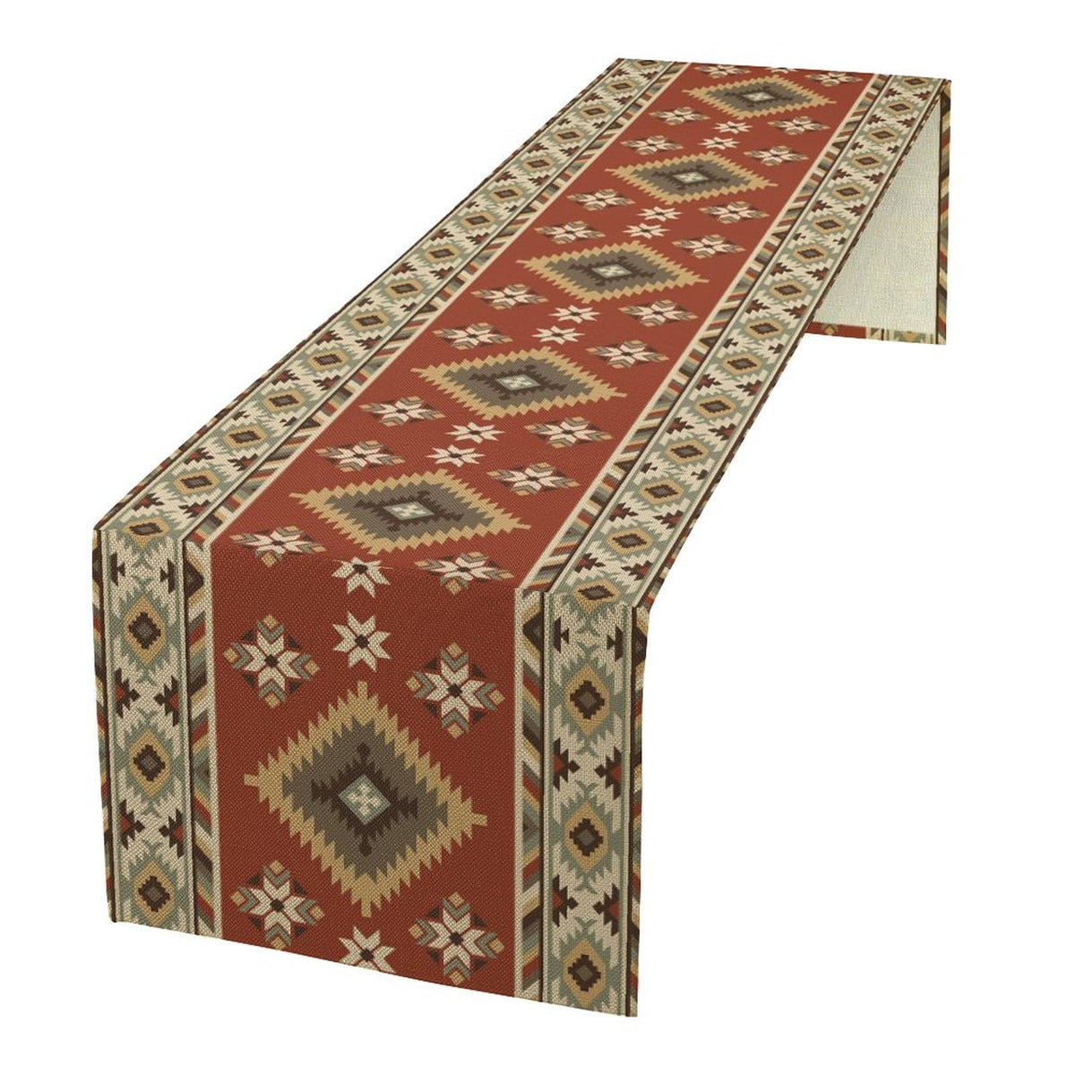 Aztec Table Runner Vintage Tribal Boho Western Southwestern Native American Runner for Kitchen Table Dining Room Coffe 13x90 inch (13x90inch / Aztec 14)
